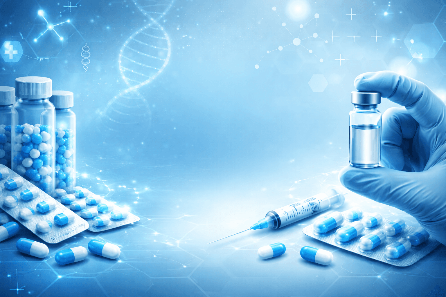 A bright and modern healthcare professional using a tablet, with a clean lab in the background.